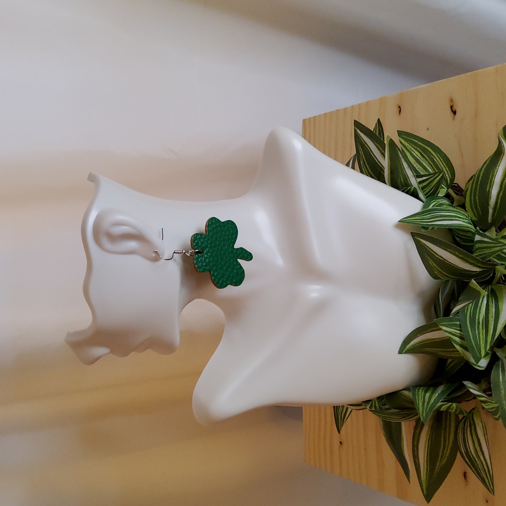 Green Shamrock Earrings
